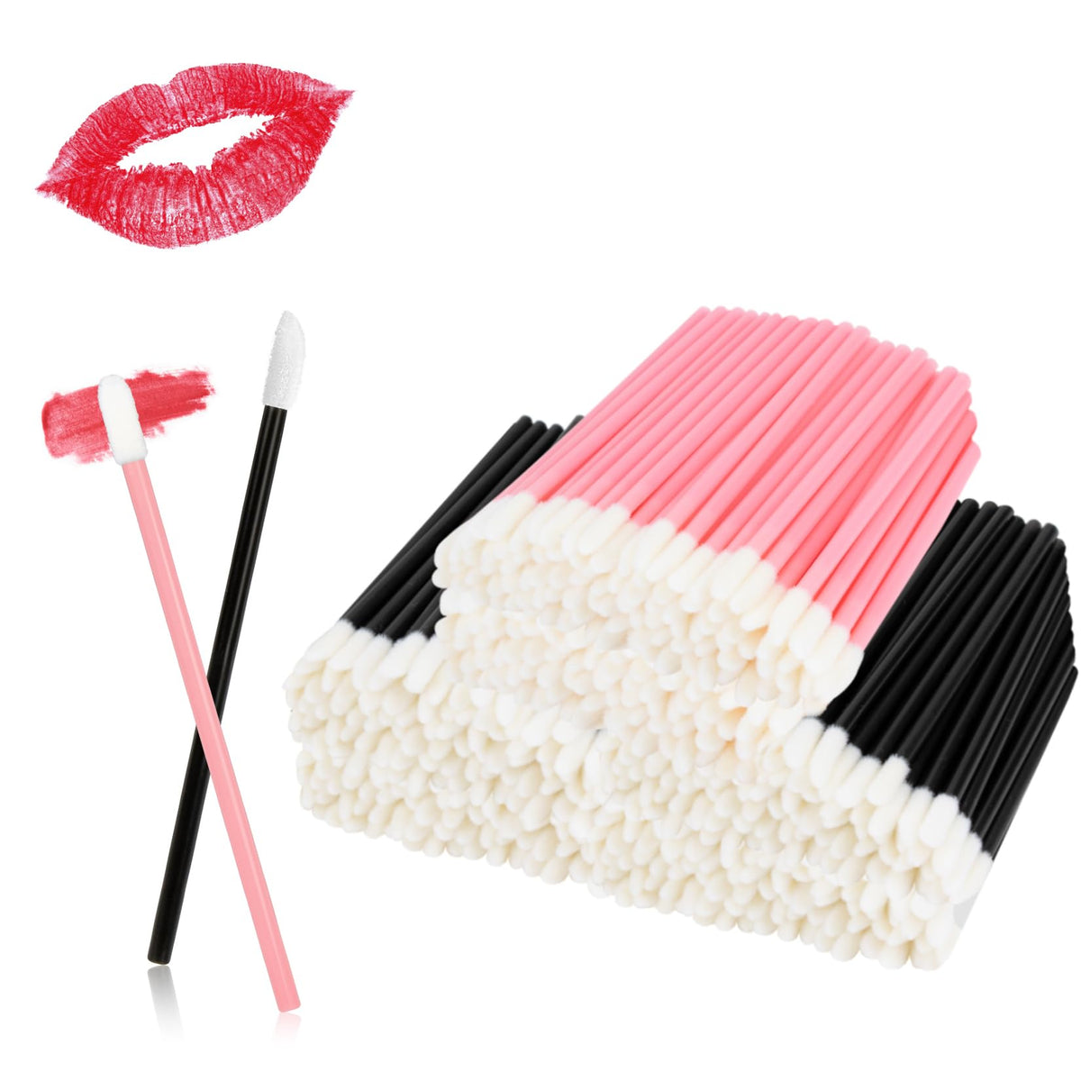 MAQIHAN Disposable Lip Applicator Brushes – 300 Pieces