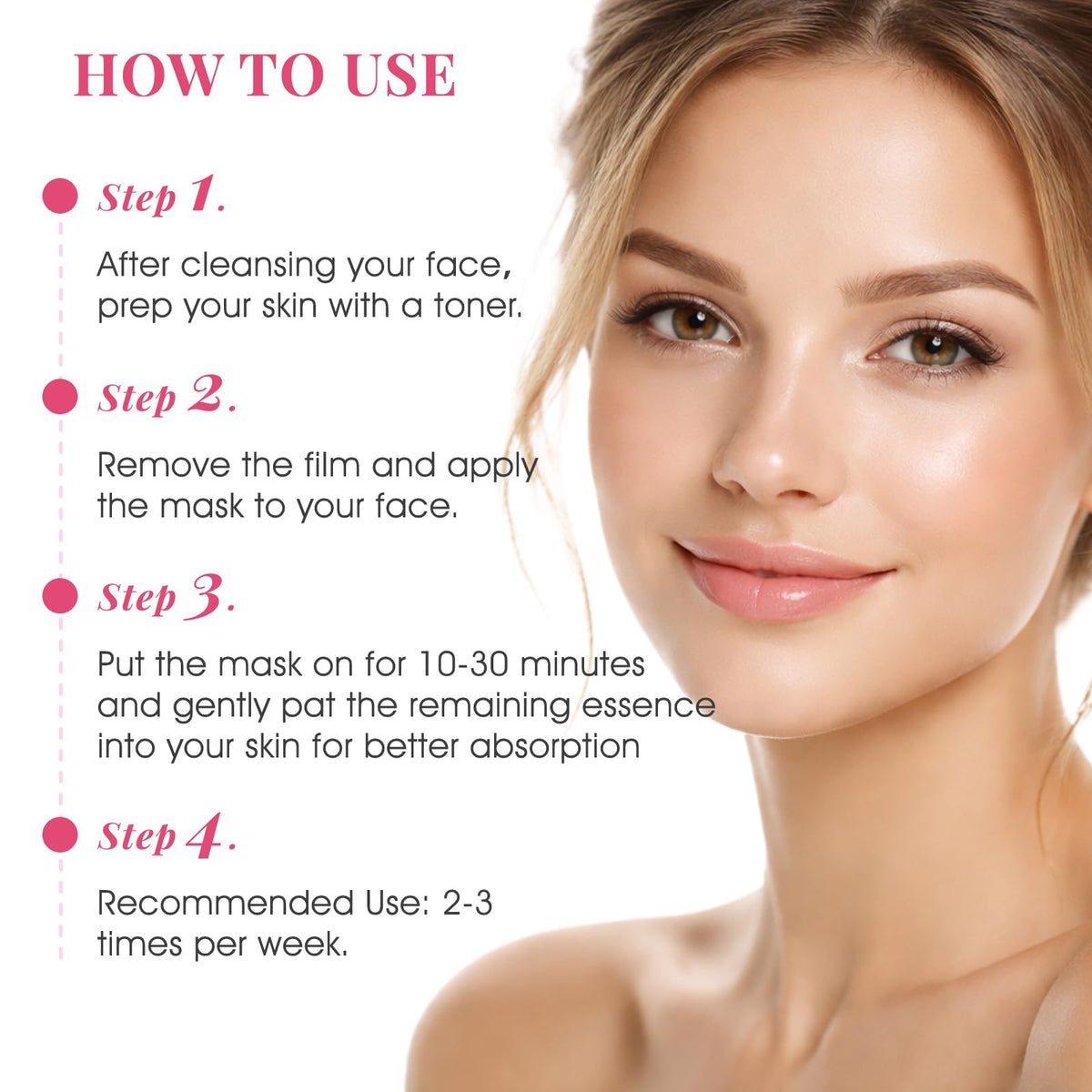 PDRN Deep Repair Gel Face Masks – 6 Pack
