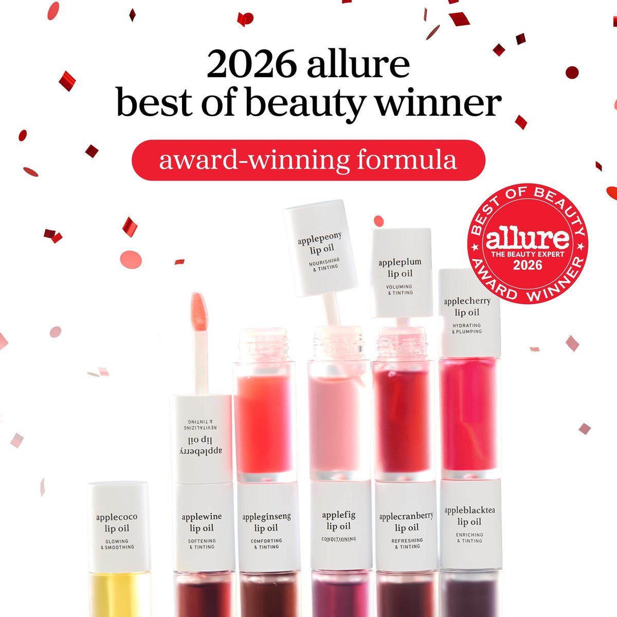 NOONI Korean Lip Oil - Applepeony - Plumping Lip Gloss
