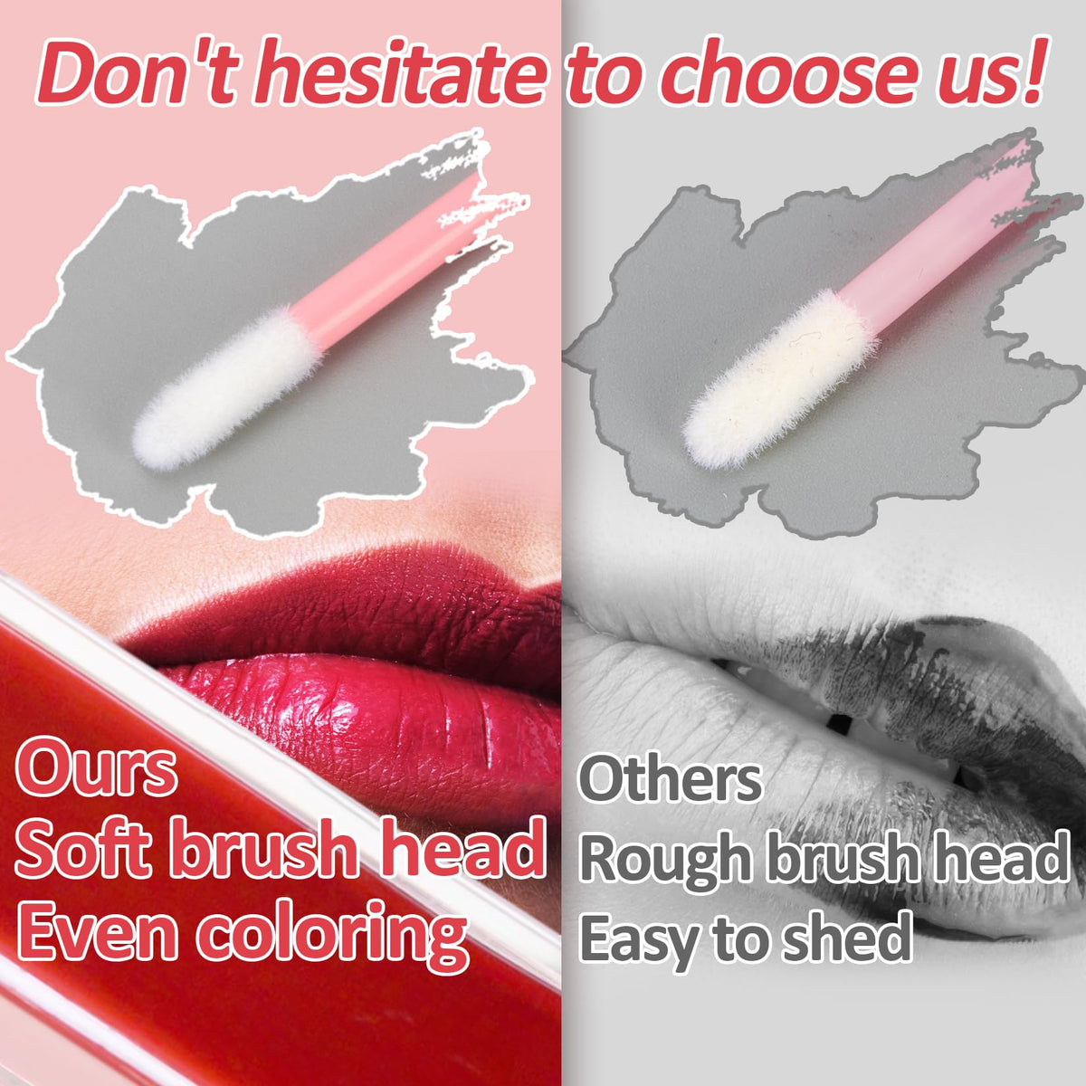 MAQIHAN Disposable Lip Applicator Brushes – 300 Pieces