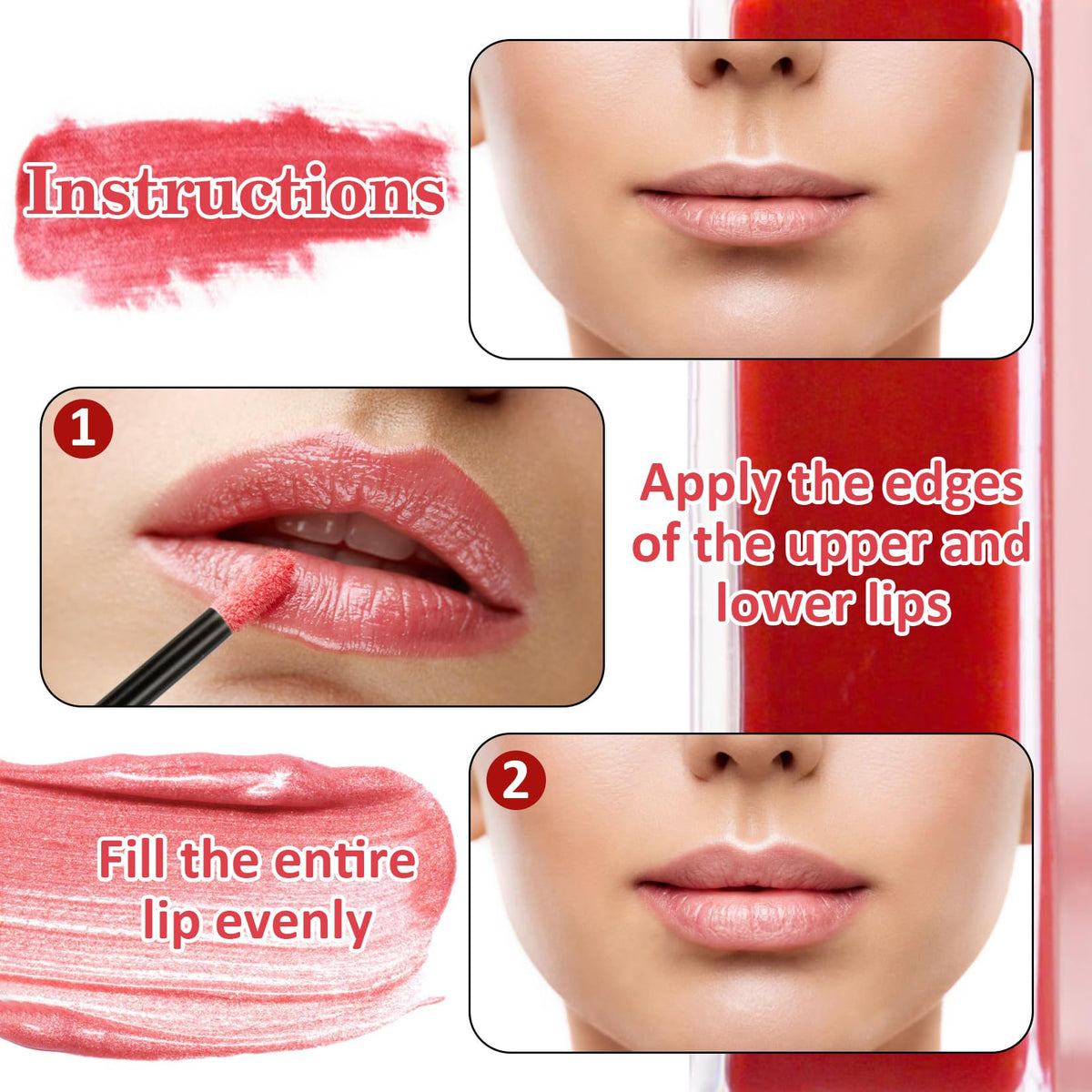 MAQIHAN Disposable Lip Applicator Brushes – 300 Pieces