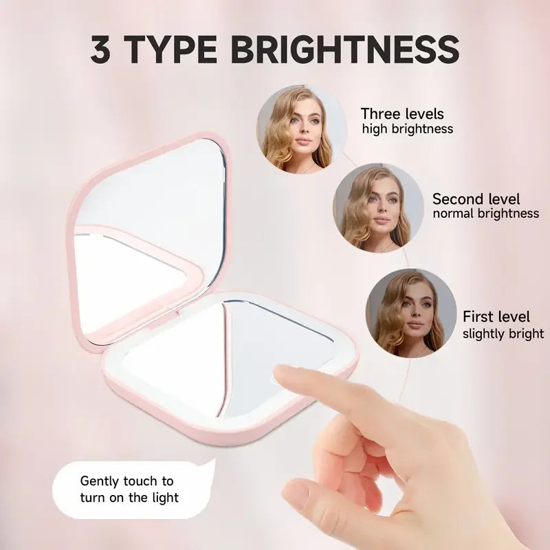LED Compact Travel Makeup Mirror