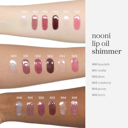 NOONI Korean Lip Oil - Applepeony - Plumping Lip Gloss