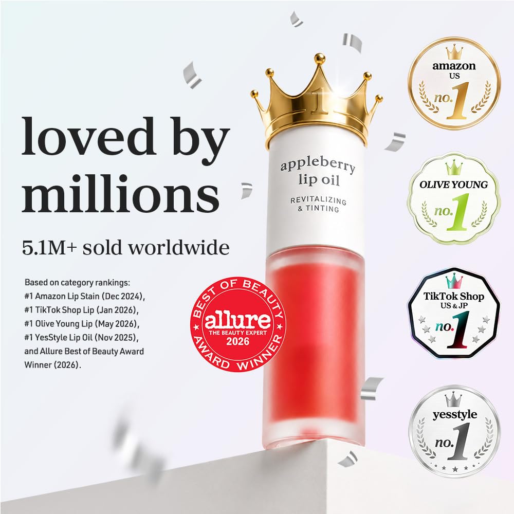 NOONI Korean Lip Oil - Applepeony - Plumping Lip Gloss