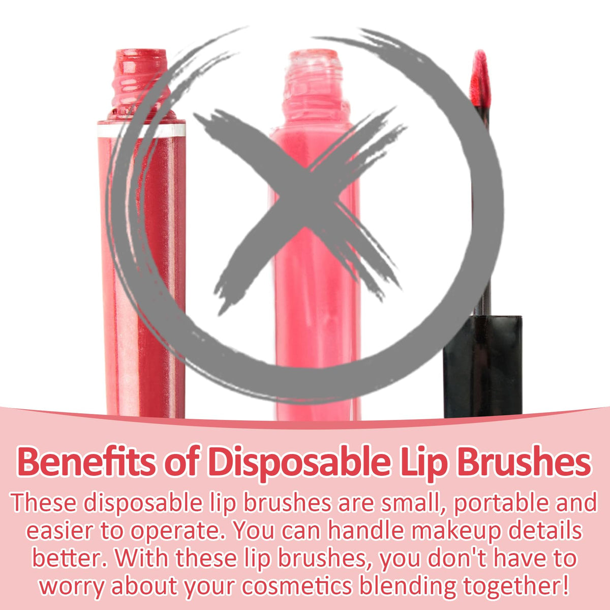 MAQIHAN Disposable Lip Applicator Brushes – 300 Pieces