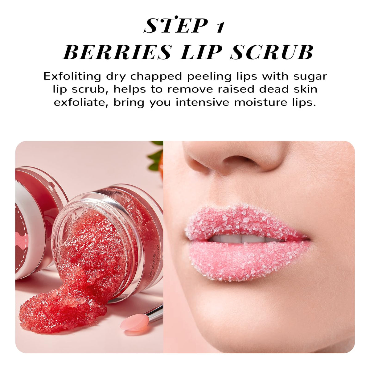 ANAI RUI Strawberry Lip Care Set – Lip Balm Mask & Sugar Scrub