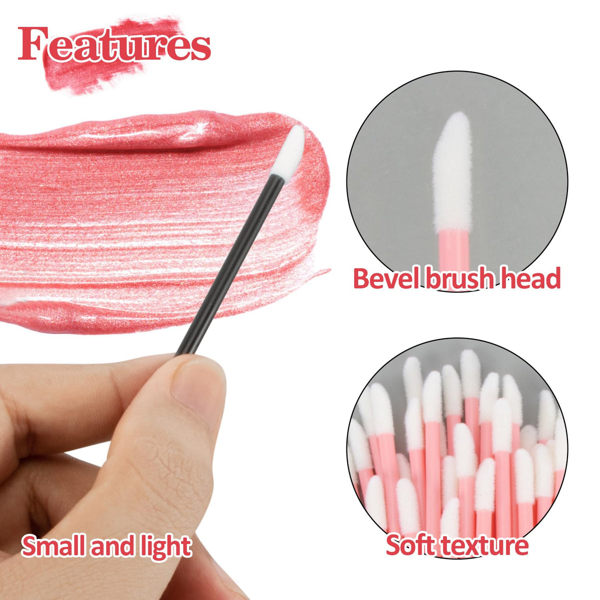 MAQIHAN Disposable Lip Applicator Brushes – 300 Pieces