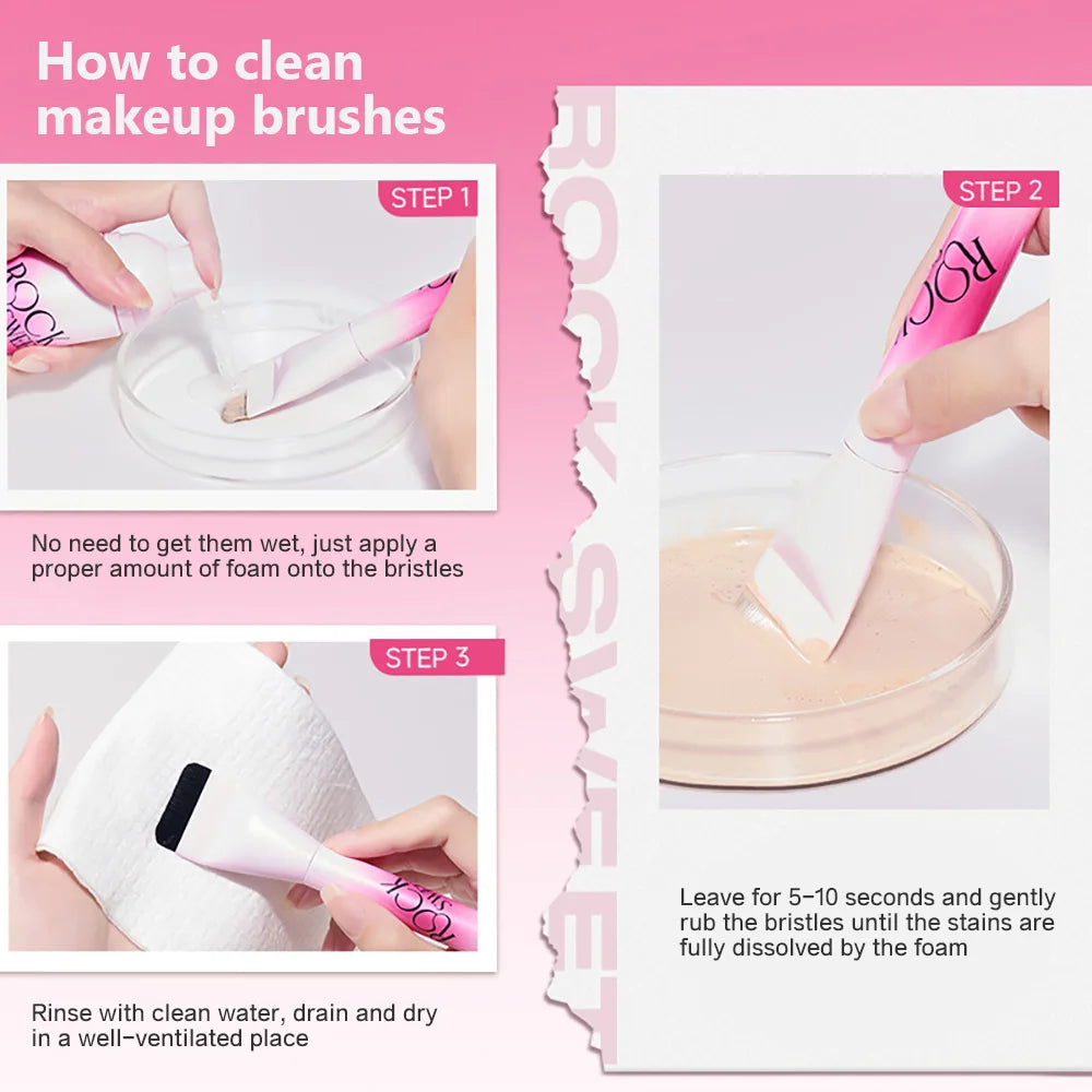 Waterless Makeup Brush Cleaning Foam (50 mL)