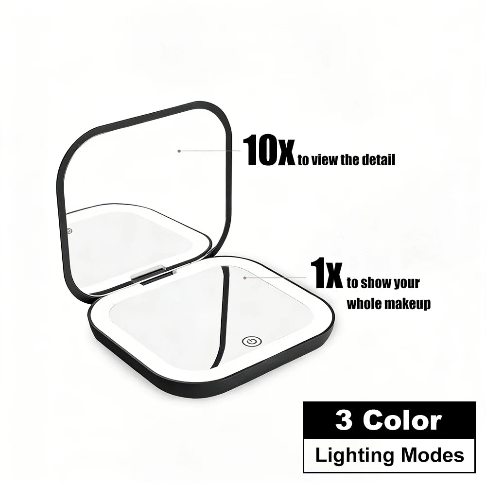 LED Compact Travel Makeup Mirror