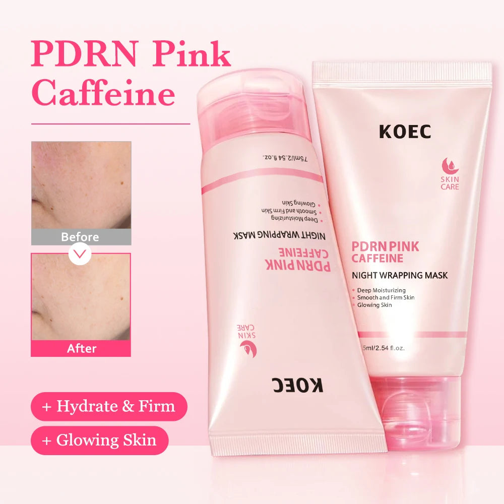 PDRN Pink Caffeine Overnight Face Mask – Hydrating Gel